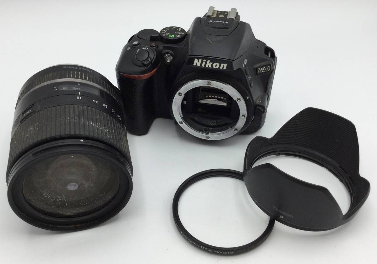GG44□〈動作/精度/通電未確認〉Nikon ニコン D5500 デジタルカメラ / PIEZO DRIVE TAMRON16-300mm F/3.5-6.3 レンズ / ジャンク品 □_画像1