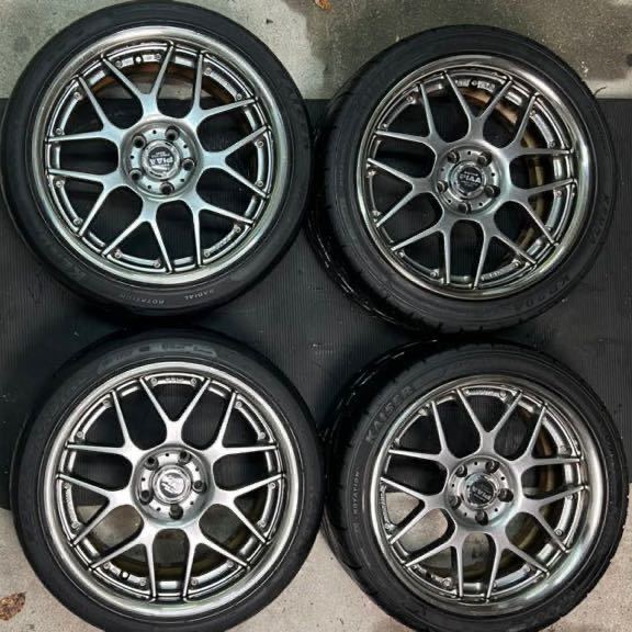 PIAA スポーツメッシュ 18インチ 8J+38 9J+45 5H PCD114.3 KR20A タイヤホイールセット ドリケツ ハイグリップ 深リム