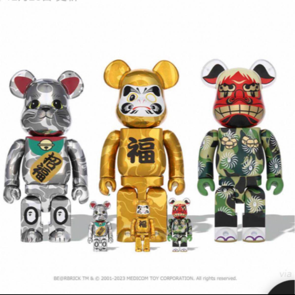 爆買い国産 MEDICOM TOY - BE@RBRICK 招き猫 銀メッキ 発光 400% .の