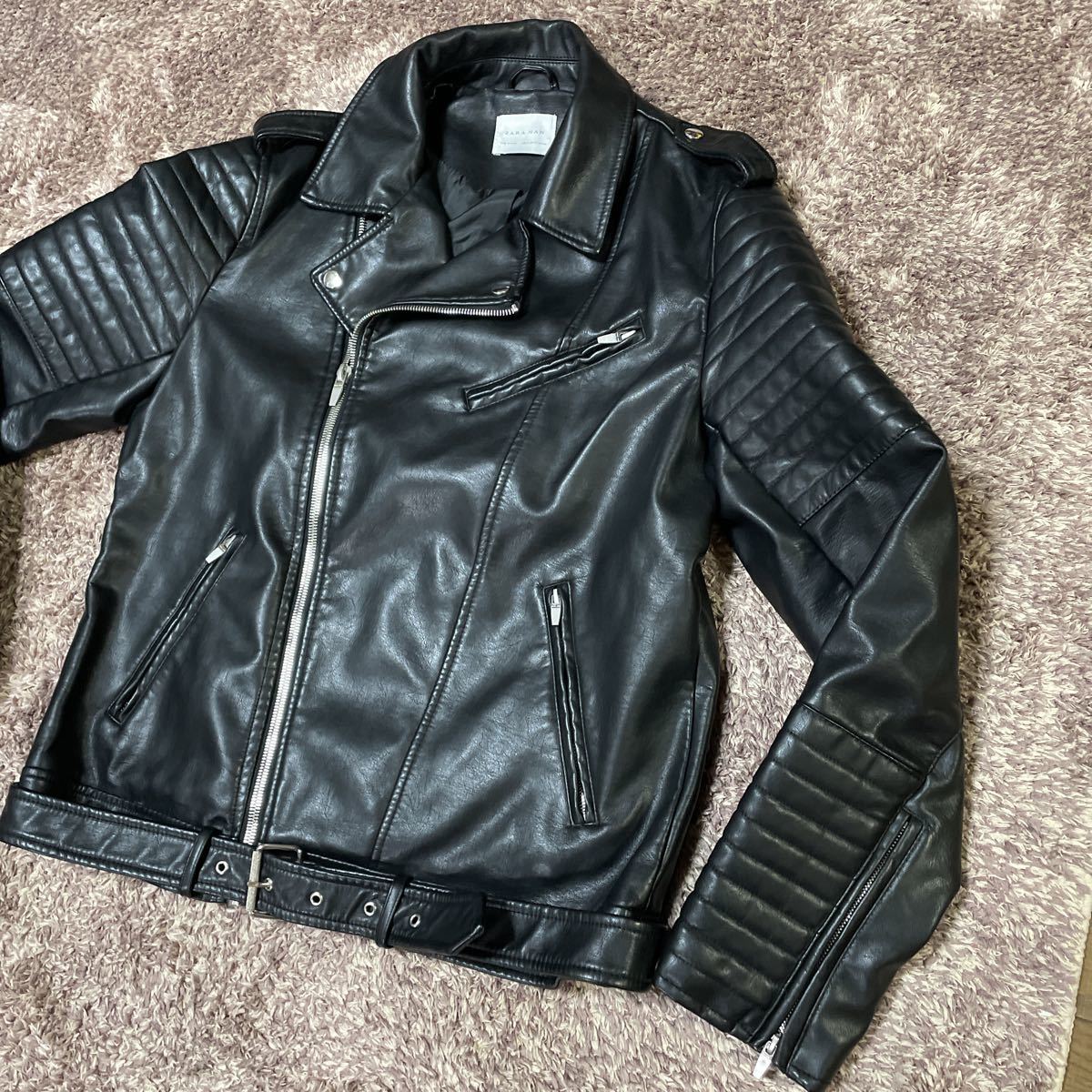 最大95%OFFクーポン ZARA ザラ ダブル ライダース ジャケット フェイク
