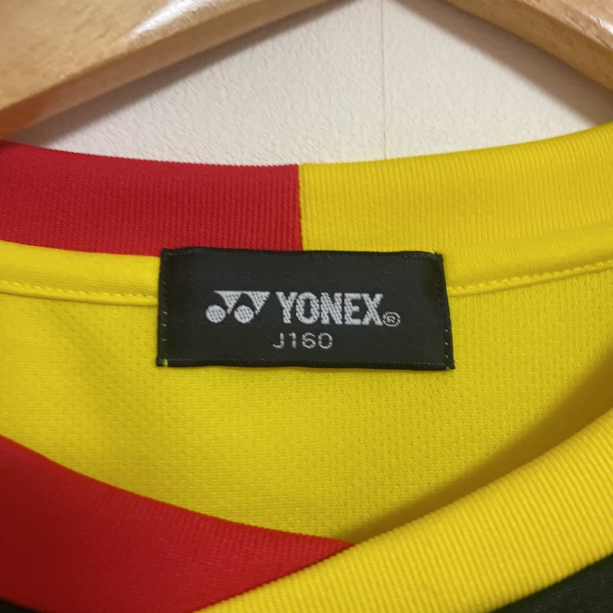 YONEX ヨネックス キッズ 160 半袖 プラクティス イエロー ポリエステル_画像3