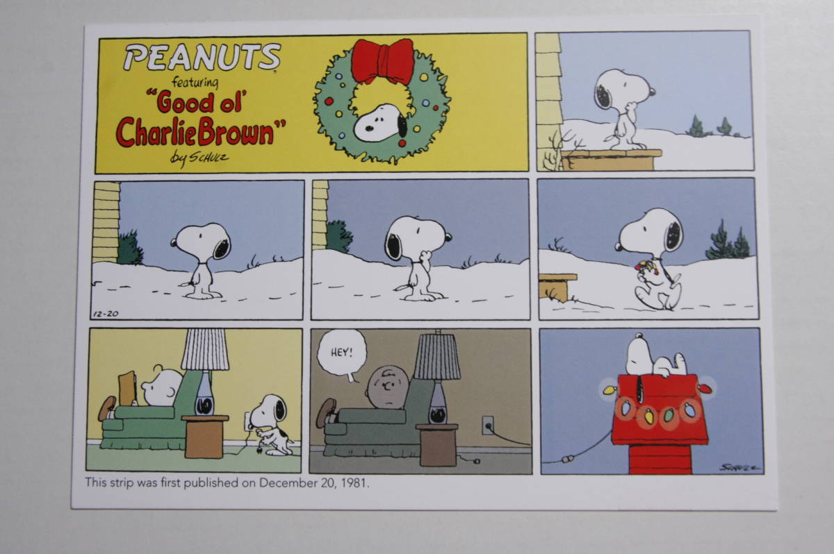 shurutsu Mu jiam(shurutsu картинная галерея ) открытка Snoopy Charlie Brown бесплатная доставка PEANUTS ( Hori te- season )