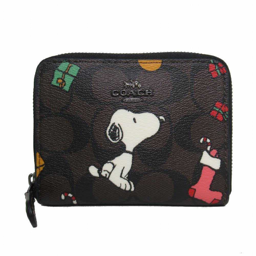 COACH 二つ折財布 CE708 QBOSN スヌーピー レディース