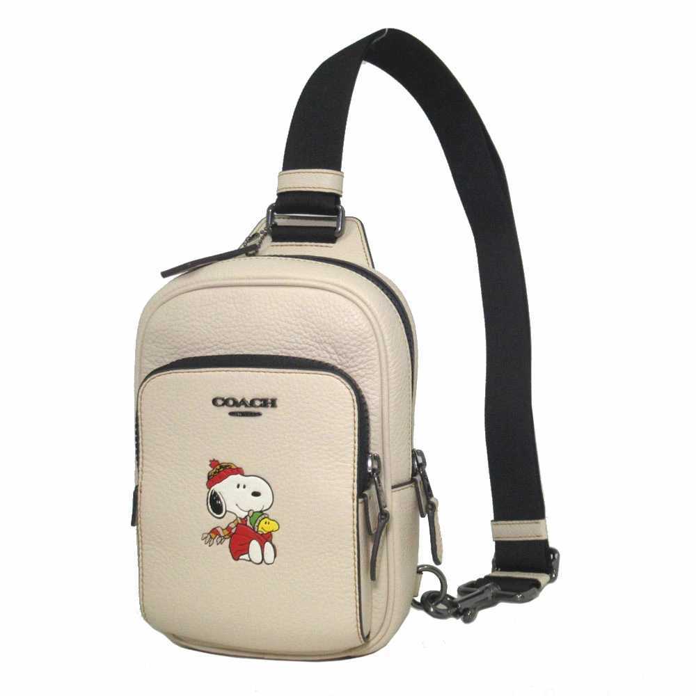 COACH ボディバッグ CE602 QBT04(アイボリー×マルチカラー) スヌーピー