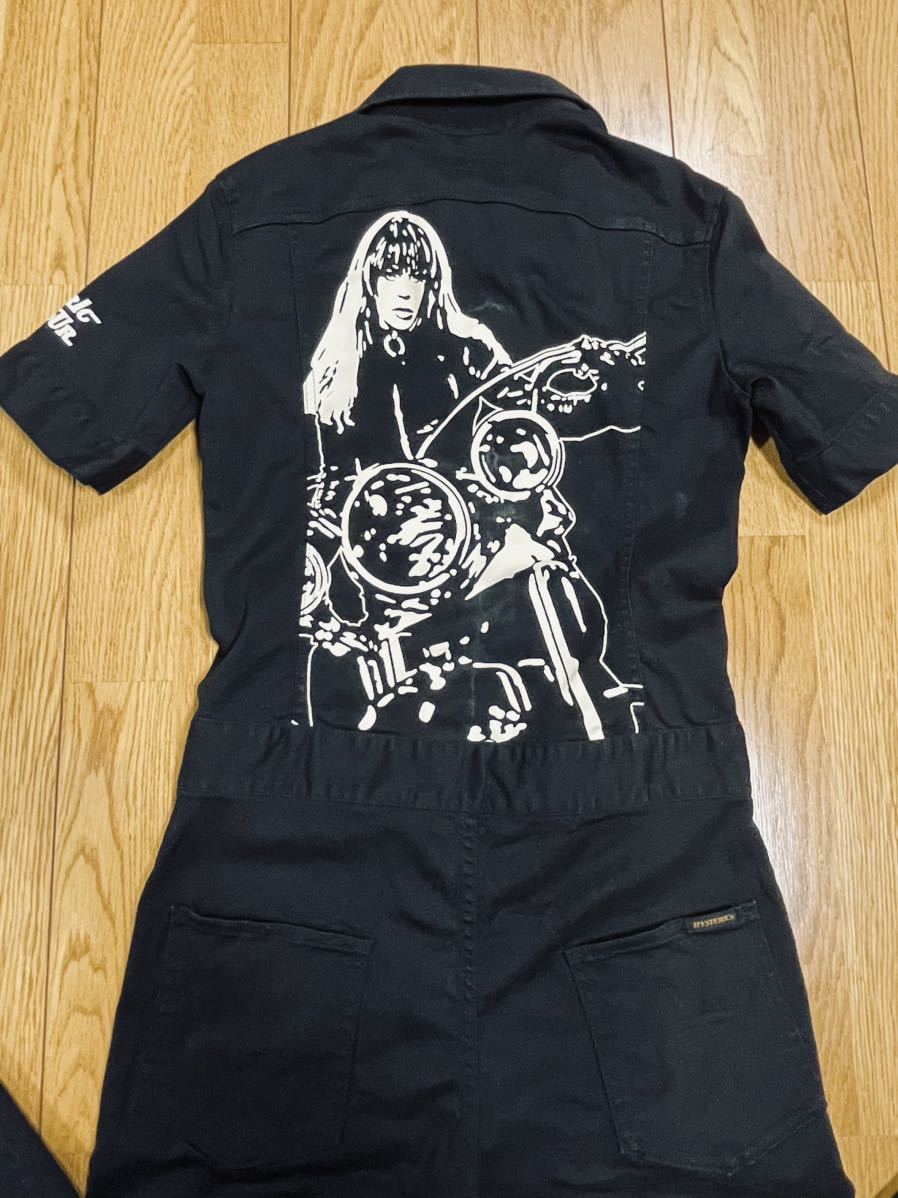 hysteric glamour ヒステリックグラマー バイクガール柄 激レア！つなぎ オールインワン ジャンプスーツ ヒスミニ_画像1