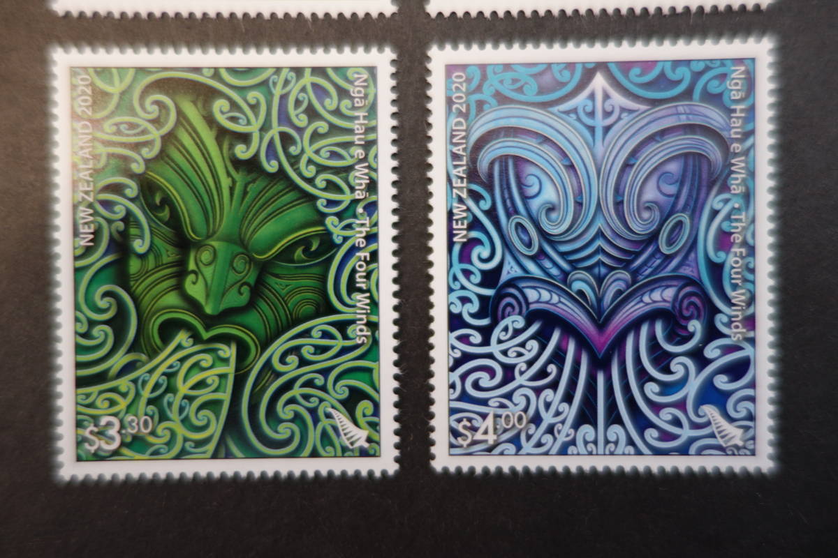  foreign stamp : New Zealand stamp [The four winds]4 kind . unused 