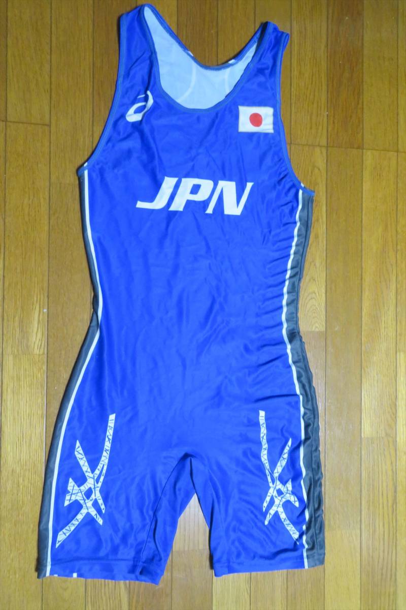 レスリング 日本代表 シングレット M asics 製 吊りパン ユニフォーム JAPAN