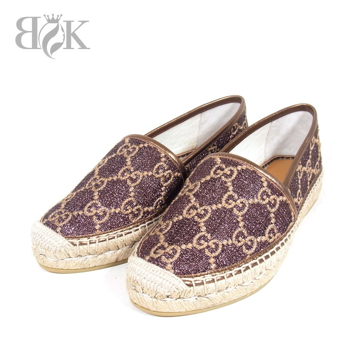 現金特価 GUCCI◇ロゴプラットフォームエスパドリーユ/シューズ/35.5