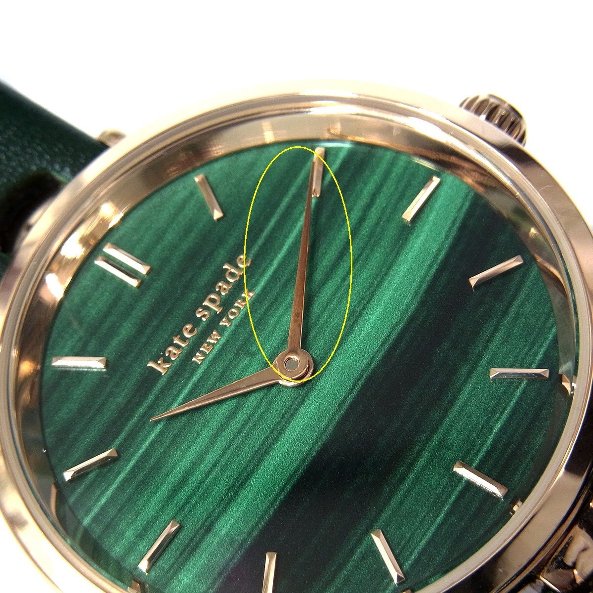  Kate * Spade HOLLAND KSW1529 lady's wristwatch quartz green face green operation goods kate spade NEW YORK =