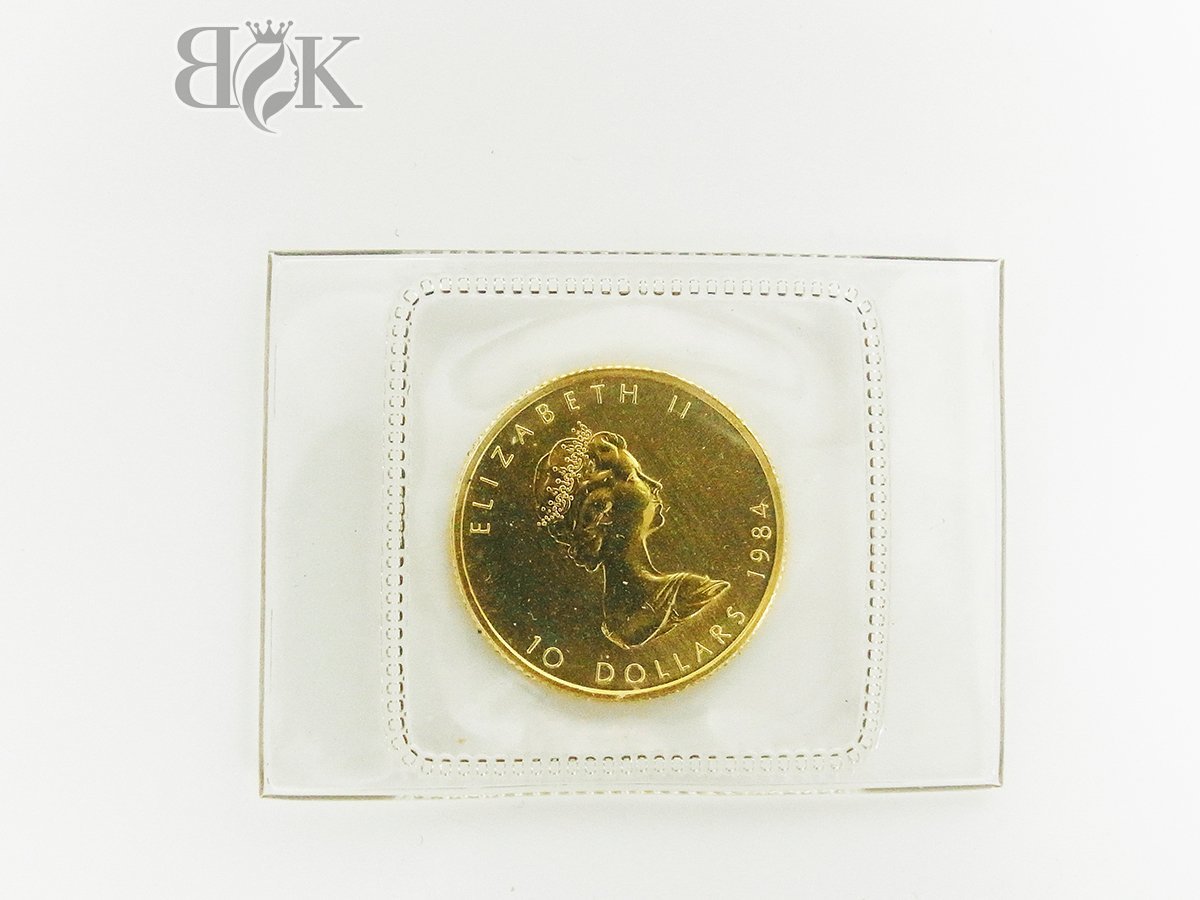 K24 純金 カナダ メイプルリーフ金貨 1/4オンス 7.77g エリザベス女王 ビニール未開封状態 ♪ ④
