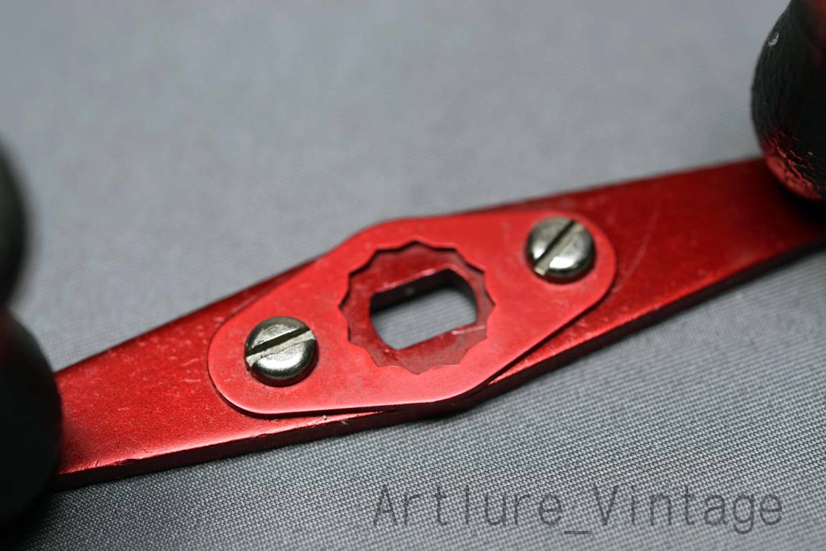 vintage abu AMBASSADEUR handle arm length80mm red (y435-2-352) old handle #abuhandle #aburedhandle #abuambassaduerの画像2