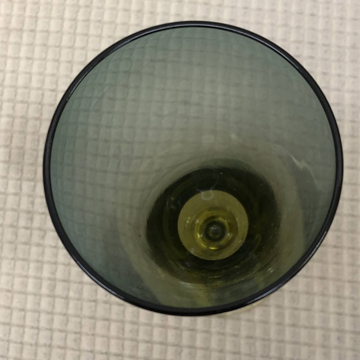 [食器] 酒器「北一硝子：シャンパン or カクテルグラス」 高さ：約18cm 口直径：約6.5cm KITAICHI GLASS ガラス工芸品 長期保管品の画像5
