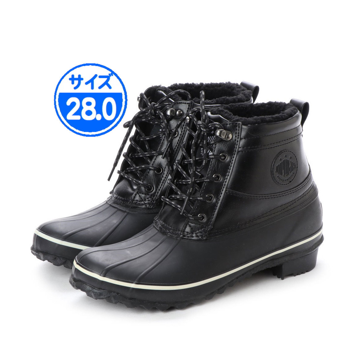 【新品 未使用】防寒ブーツ ボア メンズ ブラック 28.0cm 黒 JW217_画像1