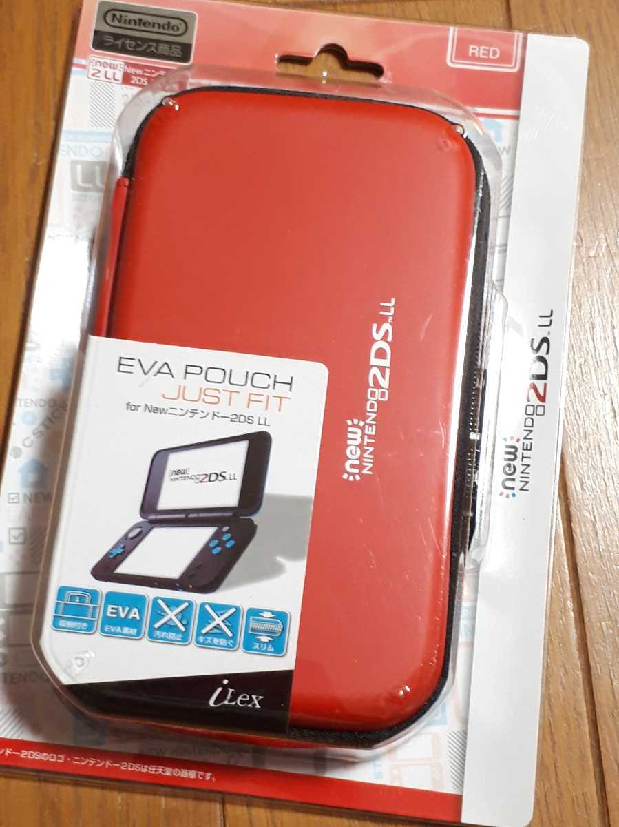 * free shipping *new Nintendo 2DS LL storage pouch game card storage pocket attaching EVA red - inside part . soft nappy material adoption ILX2L231