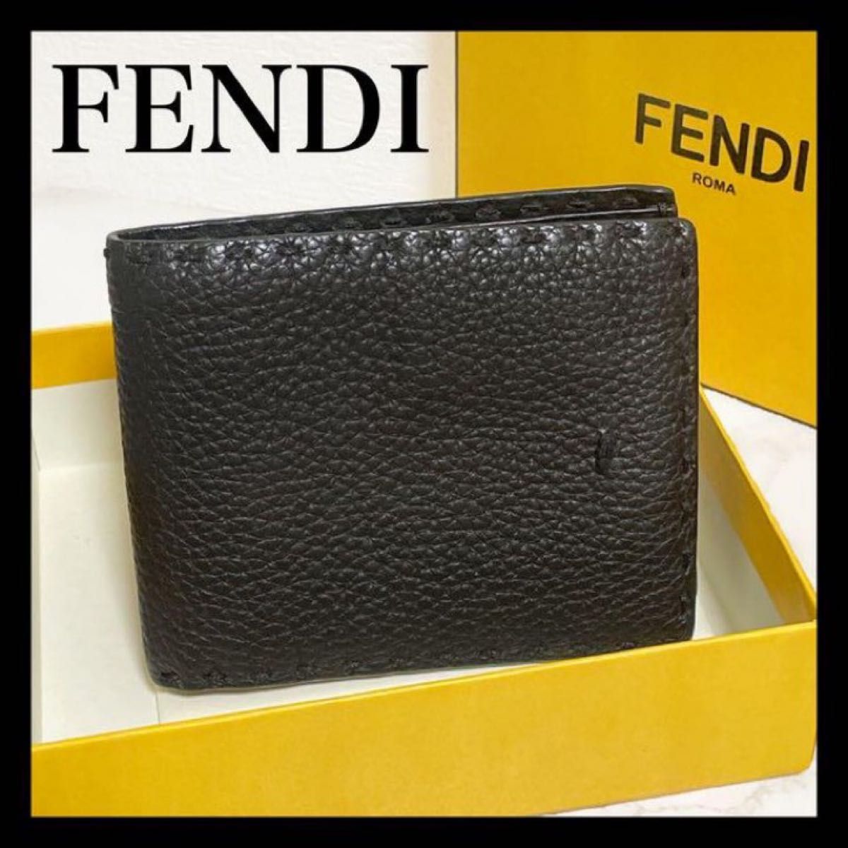 西日本産 FENDI/ フェンディ /モンスター/2つ折り財布/レザー - 通販 
