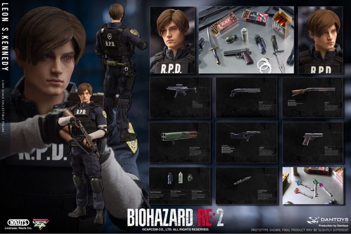 1/6 フィギュア バイオハザード damtoys レオン バイオ biohazard RE2