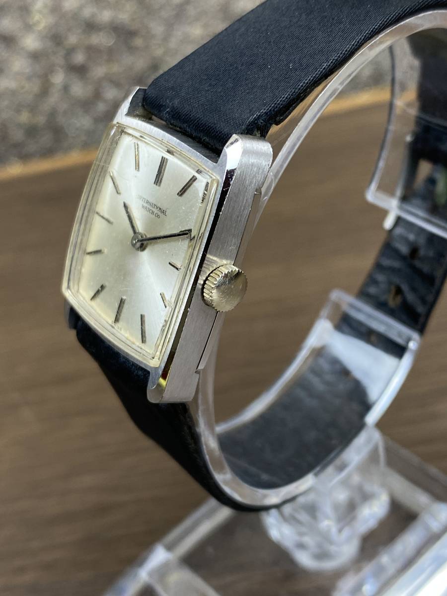 中古 手巻き IWC レディース時計 スクエア ヴィンテージ 純正ベルト_裏蓋は約5.89ｇ