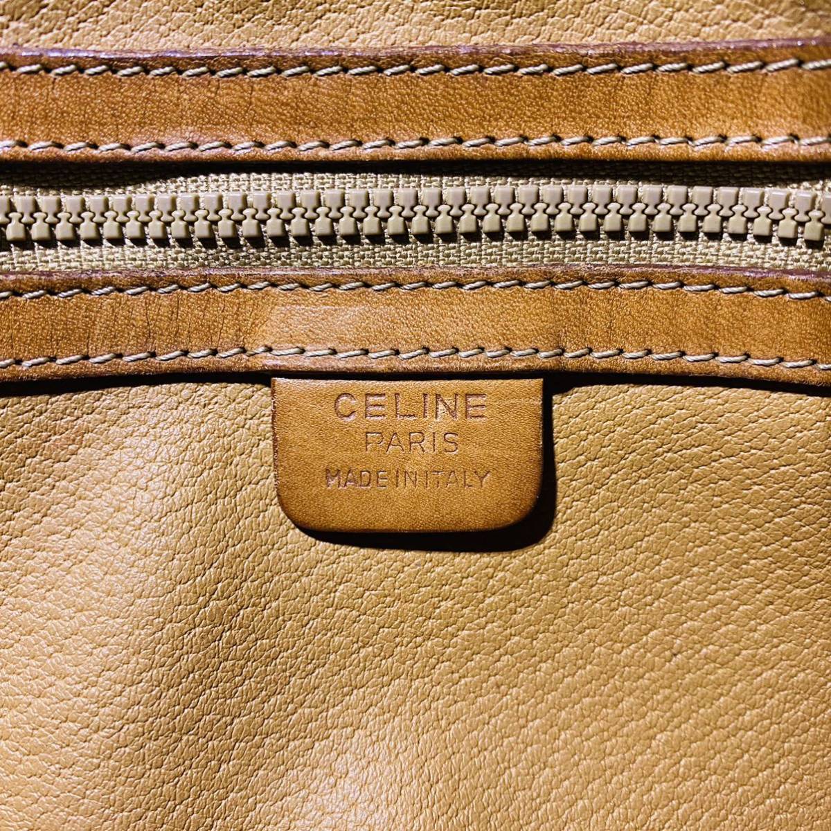 CELINE セリーヌ マカダム柄 PVC ×レザー 2WAY ハンドバッグ