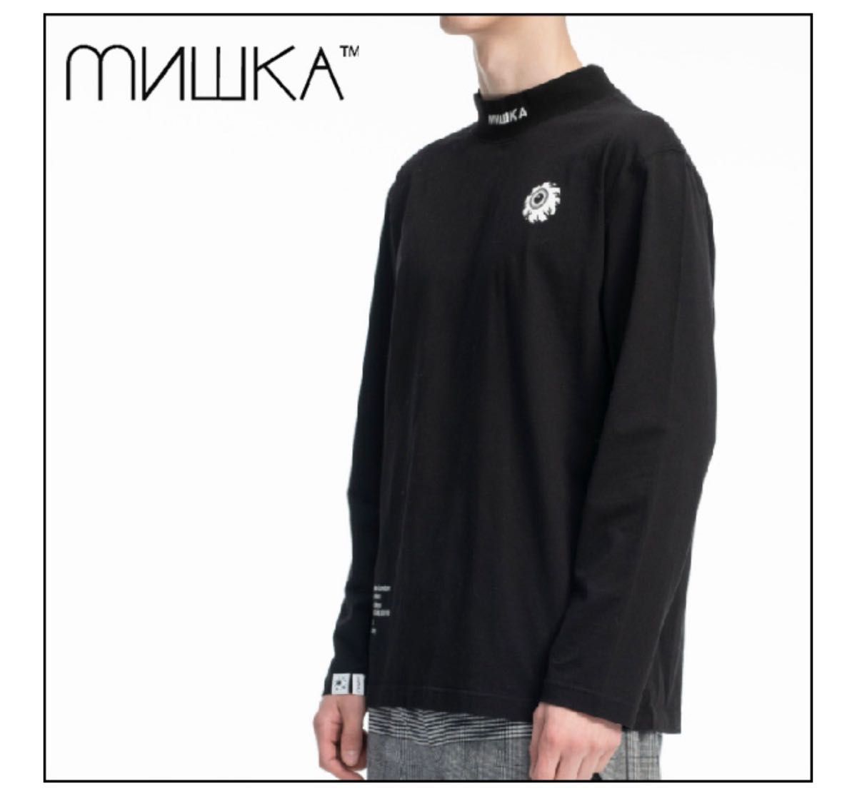 K.W MOCK-NECK L/S TEE (MAW200074BLK)/M