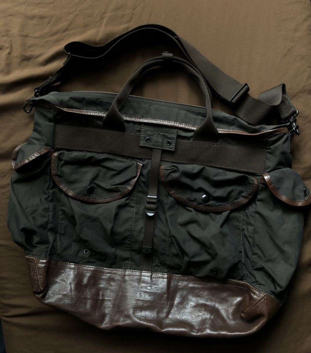 雑誌で紹介された 【名作】極美品 RRL MILITARY LEATHER TRIMMING ...