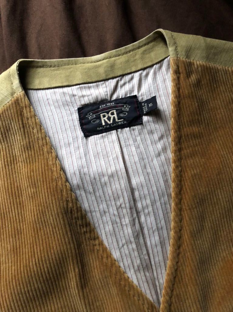 名作】極美品 RRL CORDUROY WORK VEST ダブルアールエル 太畝