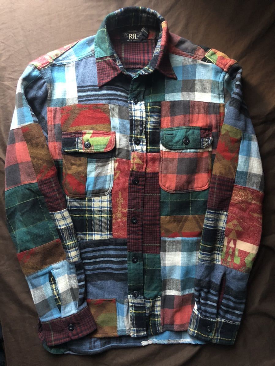 【期間限定!最安値挑戦】 パッチワーク ダブルアールエル SHIRT PATCHWORK NATIVE MATLOCK RRL 【名作】極美品 リペア XS ラルフローレン シャツ ネイティブ トップス