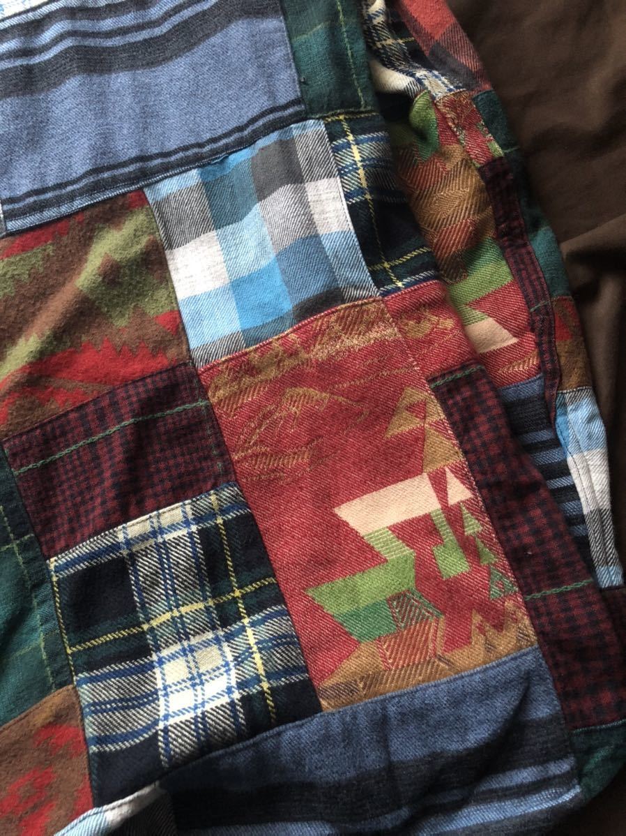 【名作】極美品 RRL MATLOCK NATIVE PATCHWORK SHIRT ダブルアールエル パッチワーク リペア ネイティブ シャツ ラルフローレン XS_画像5