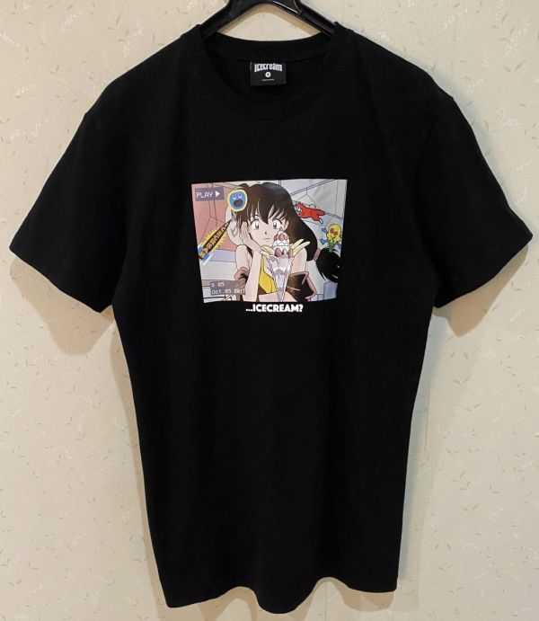 ＊アイスクリーム ICECREAM ビリオネアボーイズクラブ アニメキャラ パフェ プリント 半袖 ビックTシャツ トップス S 　　　　　 BJBA.AJ