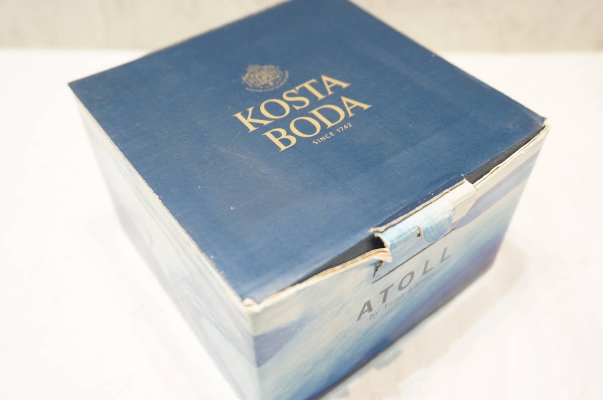 【K23A】コスタ ボダ KOSTA BODA ATOLL by Anna Ehrner キャンドルホルダー 小物入れ 灰皿 アートオブジェ ビンティージ 北欧の画像7