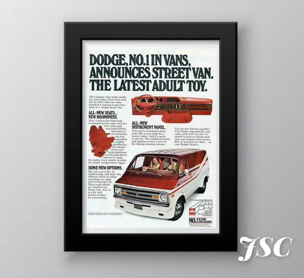 DADGE ダッジ クライスラー ポスター キャンバス マッスルカー クラシックカー コレクション ヴィンテージ 希少 US 旧車 PAC56_画像1
