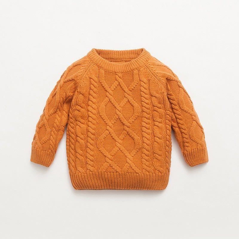  ultimate . knitted reverse side nappy man girl present child clothes Korea winter fashion the New Year's holiday sale sweater Brown 120cm