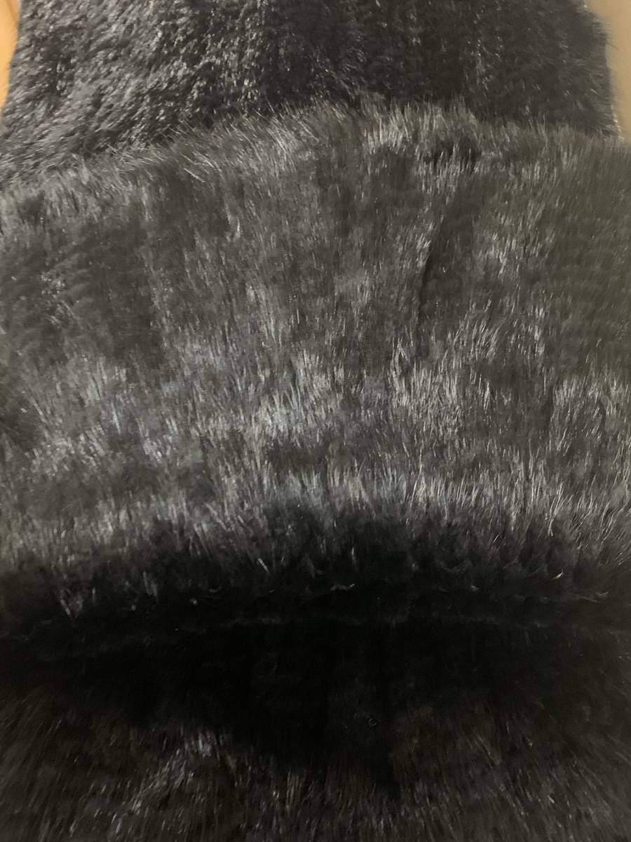  mink muffler shawl stole face attaching fox mink fur real fur black fur FOX NOUVELLE FUR manual 3 point 