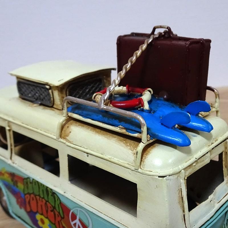  жестяная пластина машина игрушка Vintage машина произведение искусства BLUE Trip Bus retro симпатичный american смешанные товары украшение интерьер модный Cafe 