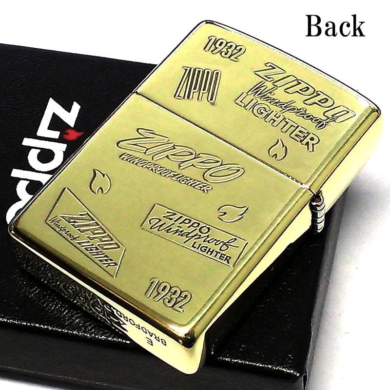 ZIPPO ロゴ ジッポー ライター ゴールド 両面加工 かっこいい ブラス いぶし仕上げ エッチング彫刻 メンズ シンプル おしゃれ_画像3