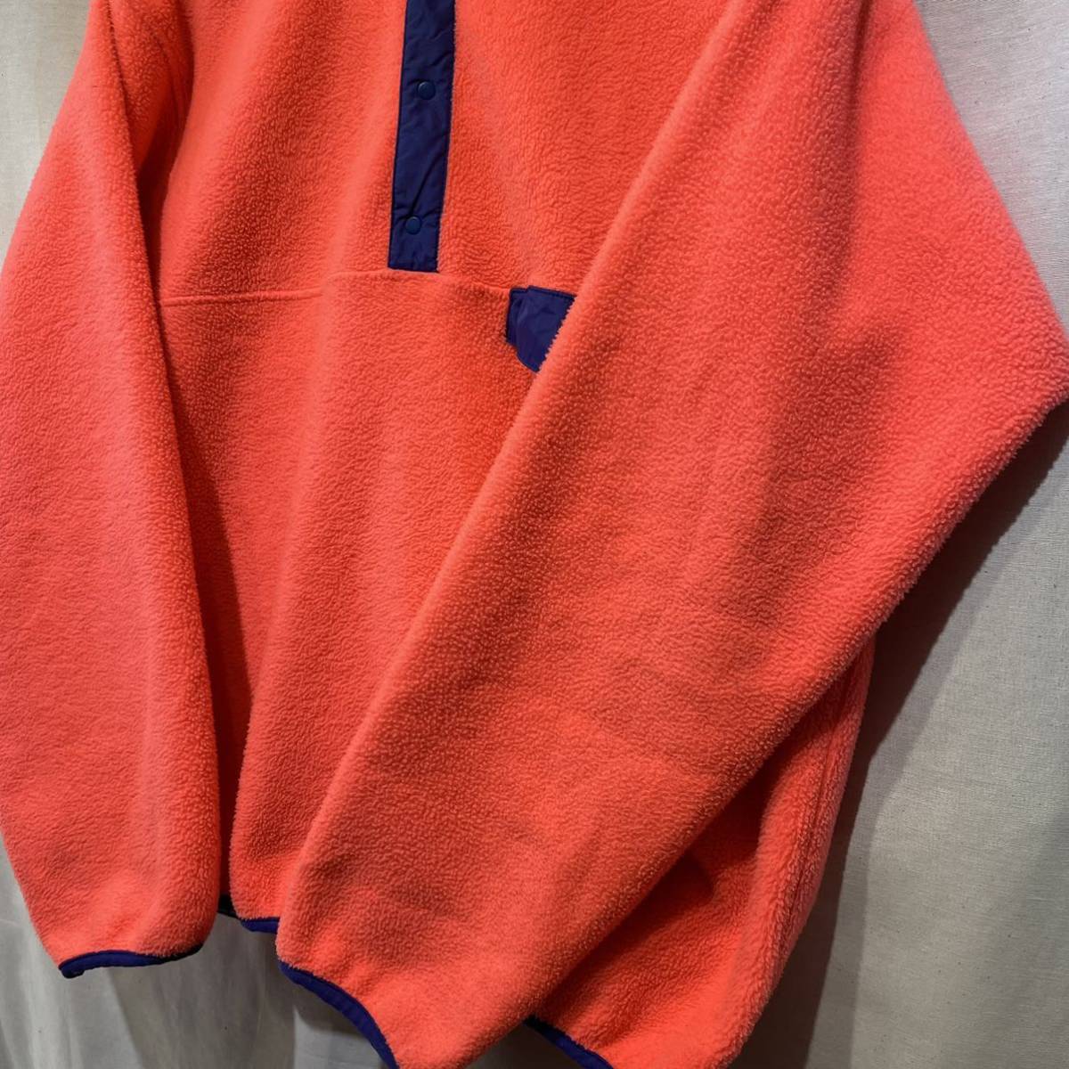 希少色】80s Patagonia サーモンピンク L スナップT USA製 希少色】80s Patagonia サーモンピンク L スナップT USA製