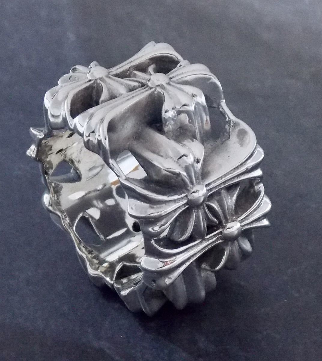 クロムハーツ/セメタリースクエアリング/新品加工/20号/インボイス/1円から CHROME HEARTS