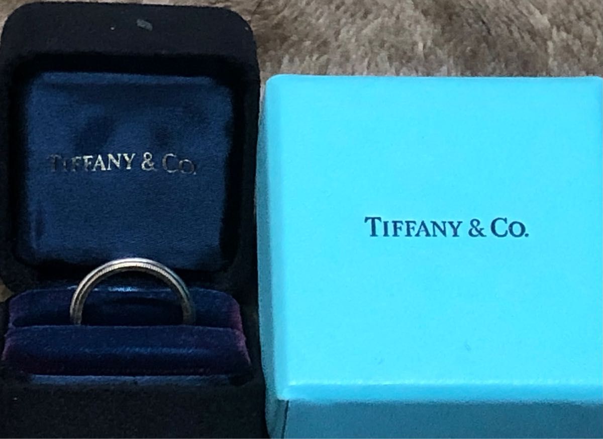 TIFFANY&Co. ティファニー ミルグレイン 750×PT950 約5.5gリング 指輪 ...