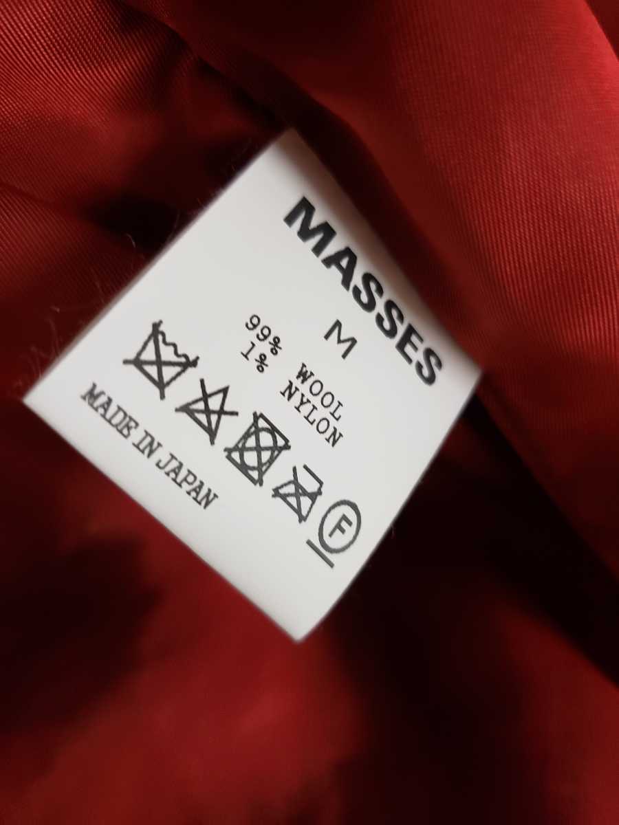 未使用 定価93500円 MASSES マシス RAG COAT レッド Mサイズ 人気の赤 コート_画像5