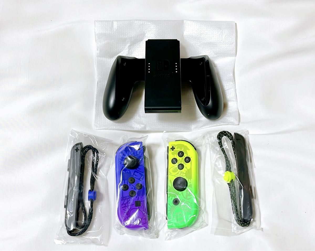 ◆未使用品 ◆Joy-Conスプラトゥーン3モデル / ストラップ/グリップ ◆Nintendo Switch ジョイコン