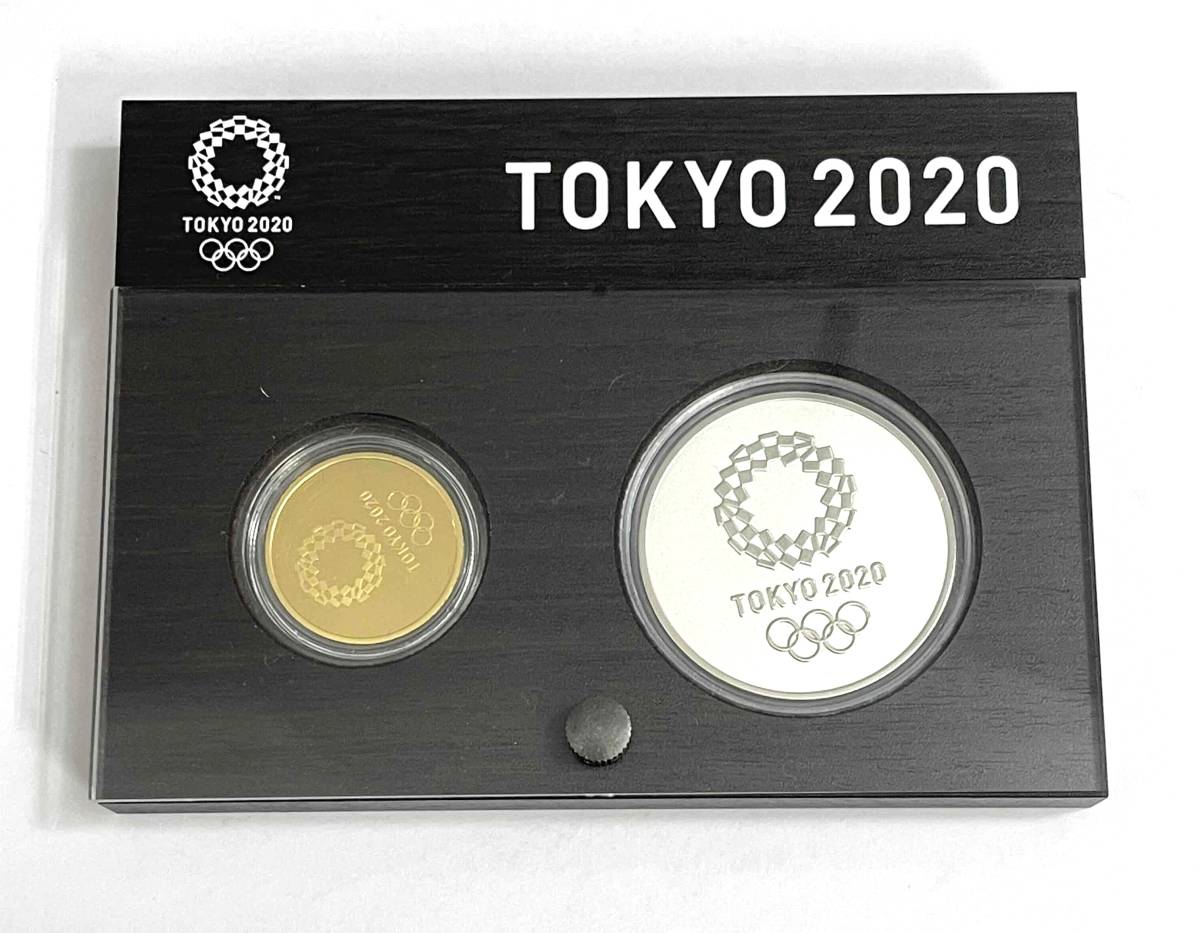 HX-15 東京オリンピック2020 純金純銀メダリオンセット 純金20g純銀30g TOKYO2020公式ライセンス商品 保証書付き 金貨 銀貨 の画像1