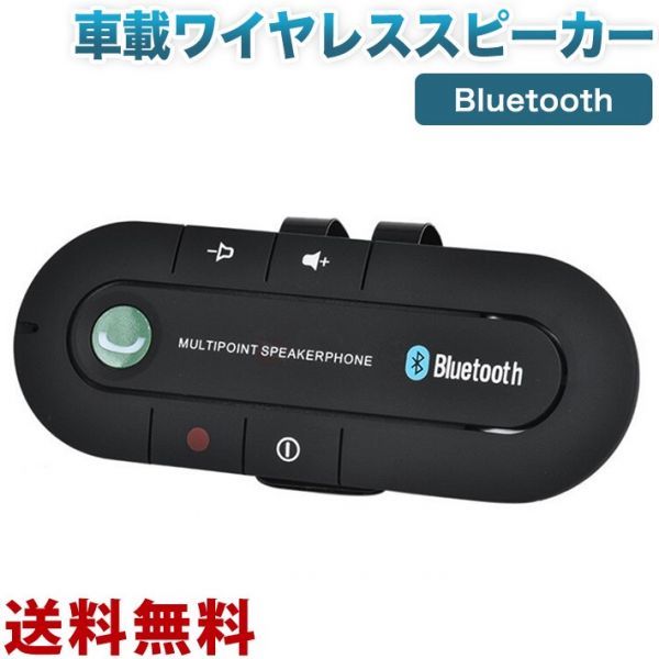 ワイヤレス高音質 スピーカー 車用 サンバイザー 音楽再生 Bluetooth ハンズフリー通話スピーカーフォン_画像1