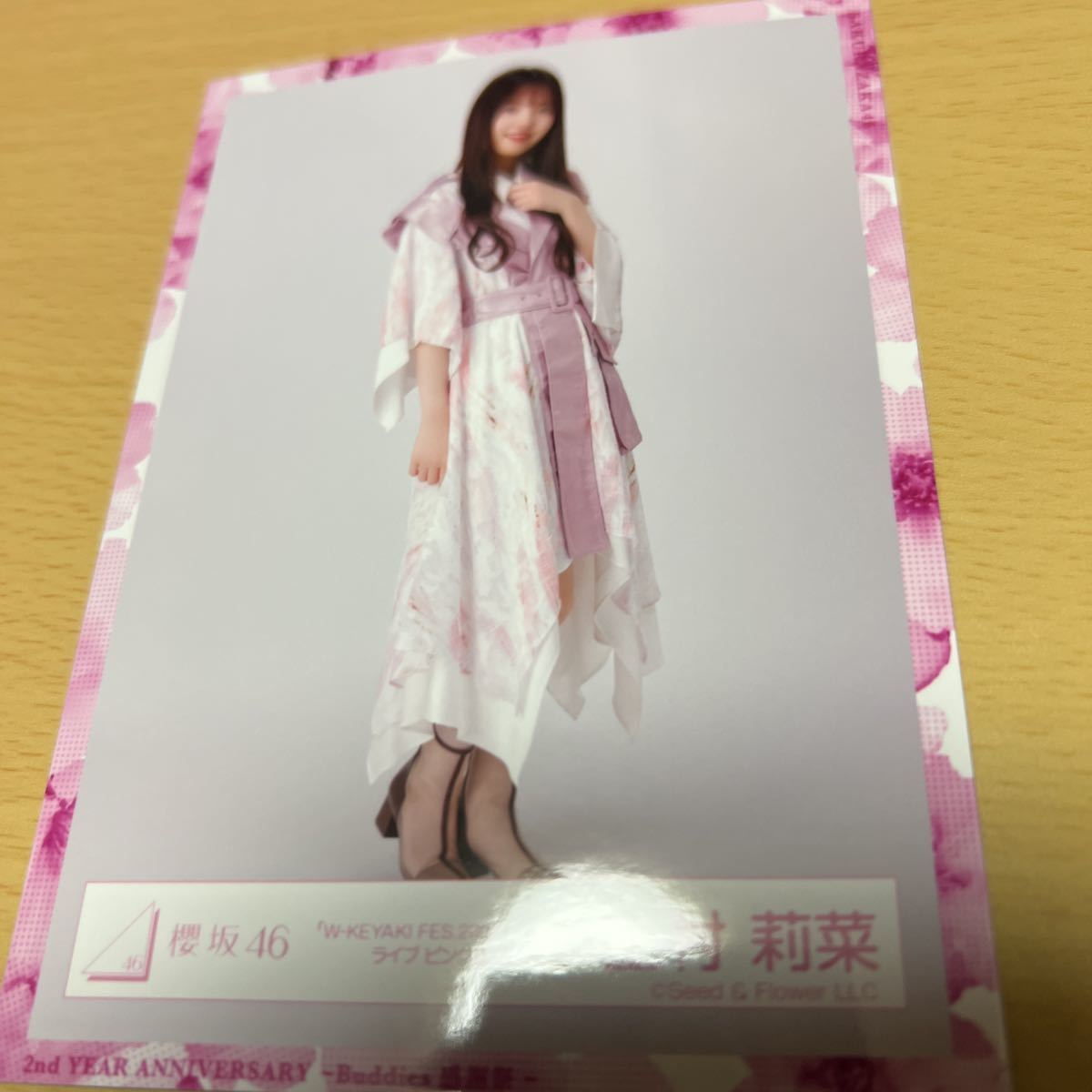 . slope 46 on ...[[W-KEYAKI FES. 2022] Live pink costume ]( Buddies Thanksgiving ) life photograph ( whole body :hiki) total 1 point [ free shipping ]