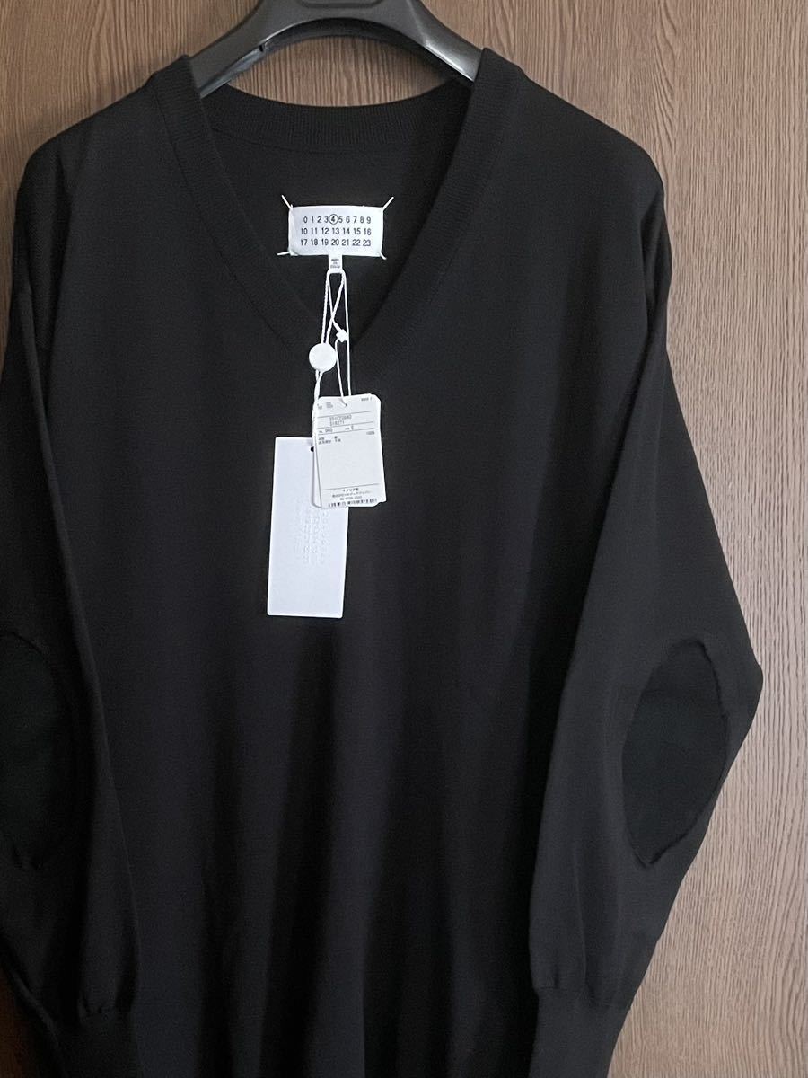 黒S新品52%off メゾンマルジェラ エルボーパッチ ニットワンピース セーター ドレス 18SS size S Maison Margiela 4 レディース ブラック_画像2