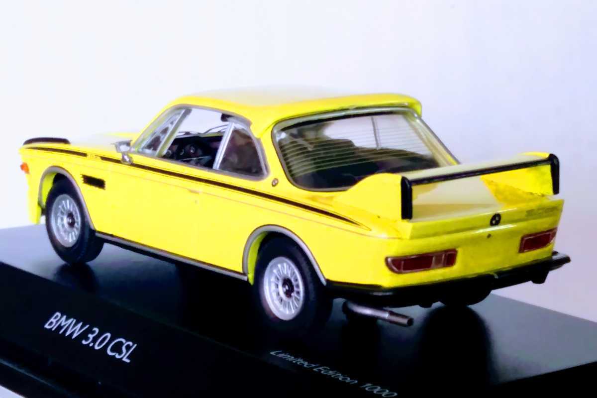 希少貴重車　未使用！！　シューコ オリジナルBMW 3.０ ＣＳＬ 　黄色　１/４３_画像4