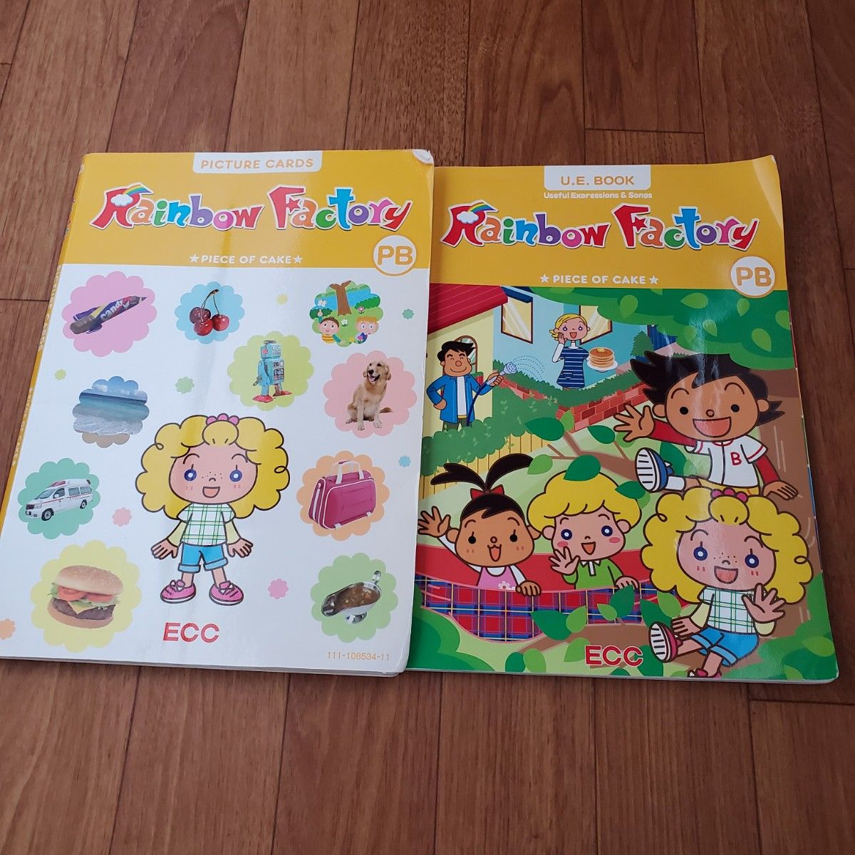 ecc  英語教材  RainbowFactory PIECEOFCAKE PB 年中 U.E.BOOK picturecards