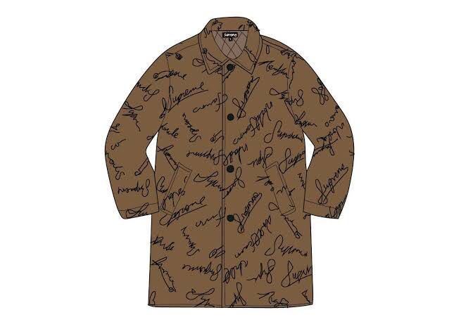 メール便送料無料05 本日まで supreme script logos wool overcoat