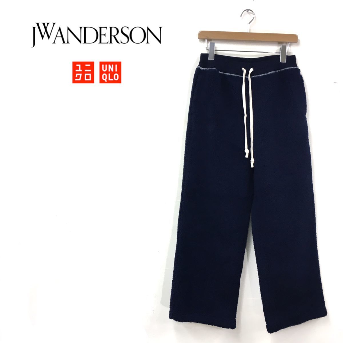 専門店ではUNIQLO×JW ANDERSON ボアフリースワイドパンツ ワイン XL