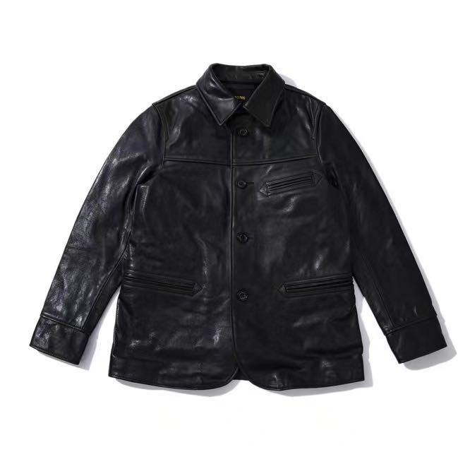 レザーカーコート 茶芯ホースハイド 馬革 レザージャケット 3XL レザーカーコート 茶芯ホースハイド 馬革 レザージャケット 3XL