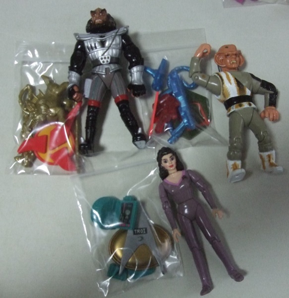 VINTAGE 90s STAR TREK Star Trek figure * doll 7 body set secondhand goods Playmates Toy Vintage 