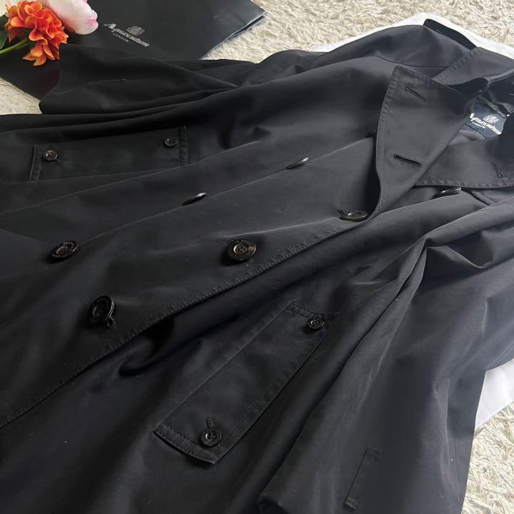 良品】Aquascutum レザートレンチコート ブラウン ベルト 7F M | www